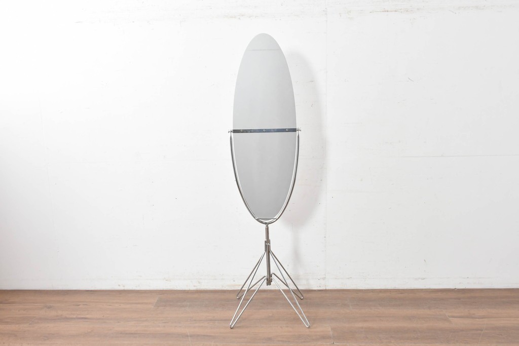 オールドアスプルンド(ASPLUND)　希少な絶版品　Arrow(アロー)　オーバルデザインのスタンドミラー　(R-087058)