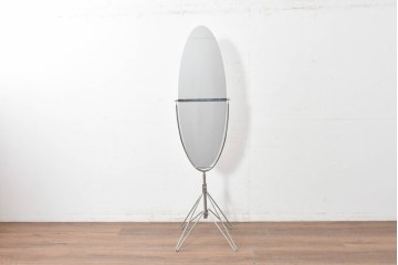 オールドアスプルンド(ASPLUND)　希少な絶版品　Arrow(アロー)　オーバルデザインのスタンドミラー　(R-087058)