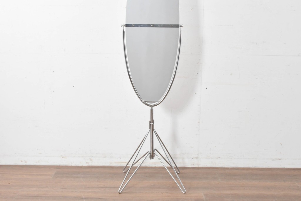 オールドアスプルンド(ASPLUND)　希少な絶版品　Arrow(アロー)　オーバルデザインのスタンドミラー　(R-087058)
