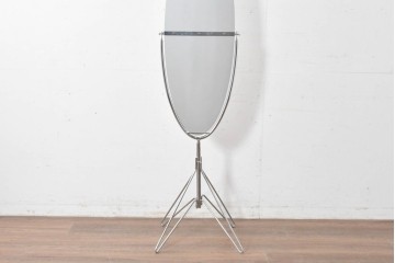 オールドアスプルンド(ASPLUND)　希少な絶版品　Arrow(アロー)　オーバルデザインのスタンドミラー　(R-087058)