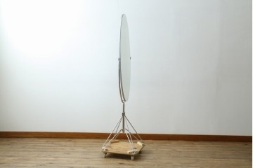 オールドアスプルンド(ASPLUND)　希少な絶版品　Arrow(アロー)　オーバルデザインのスタンドミラー　(R-087058)
