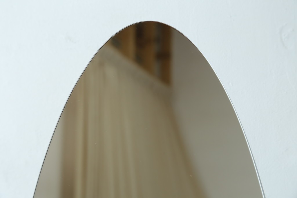 オールドアスプルンド(ASPLUND)　希少な絶版品　Arrow(アロー)　オーバルデザインのスタンドミラー　(R-087058)