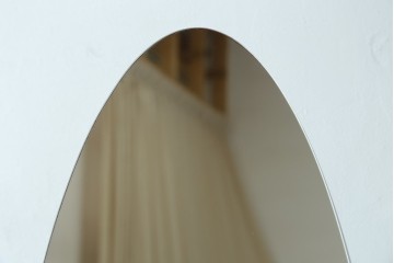 オールドアスプルンド(ASPLUND)　希少な絶版品　Arrow(アロー)　オーバルデザインのスタンドミラー　(R-087058)