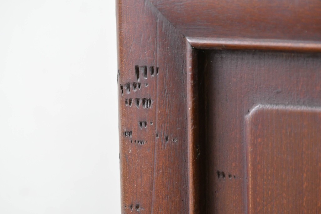 和製アンティーク　明治大正期　高級品　象嵌細工(花・蝶・笹・鳥の図)が美しい飾り棚　(R-087061)