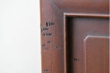 和製アンティーク　明治大正期　高級品　象嵌細工(花・蝶・笹・鳥の図)が美しい飾り棚　(R-087061)