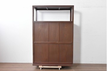 和製アンティーク　明治大正期　高級品　象嵌細工(花・蝶・笹・鳥の図)が美しい飾り棚　(R-087061)