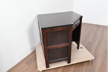 中古　北海道民芸家具　重厚感のある佇まいのコーナーデスク　(R-087062)