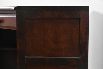 中古　北海道民芸家具　重厚感のある佇まいのコーナーデスク　(R-087062)