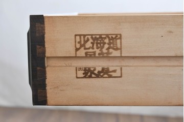 中古　北海道民芸家具　重厚感のある佇まいのコーナーデスク　(R-087062)