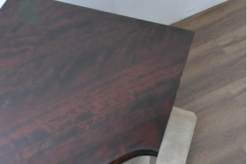 中古　北海道民芸家具　重厚感のある佇まいのコーナーデスク　(R-087062)