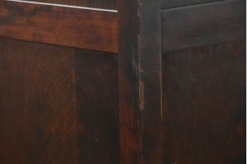 中古　北海道民芸家具　重厚感のある佇まいのコーナーデスク　(R-087062)