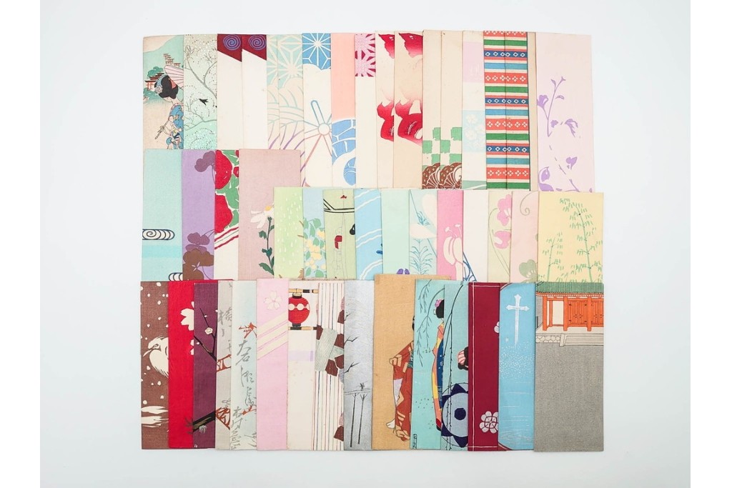 京都さくら井屋他　レトロデザインの木版画絵封筒47点セット　(R-087063)