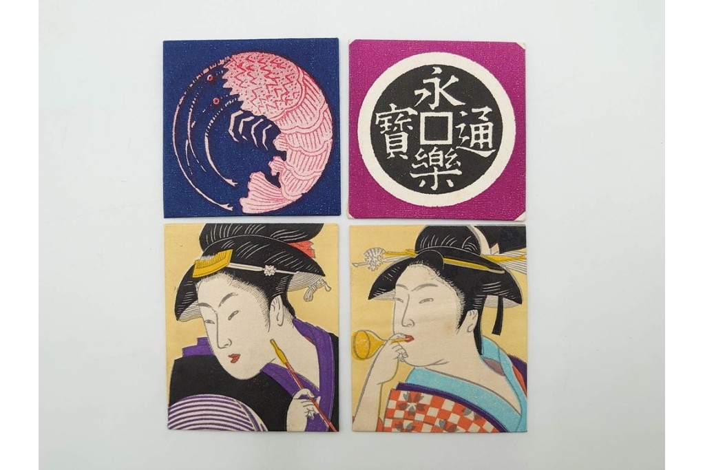 いせ辰版他　木版画　浮世絵の絵封筒43点セット　(R-087064)