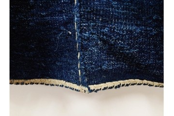 綿製　藍染　刺し子の意匠がアクセントの野良着　(R-087069)