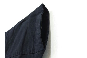 綿製　藍染　刺し子の意匠がアクセントの野良着　(R-087069)