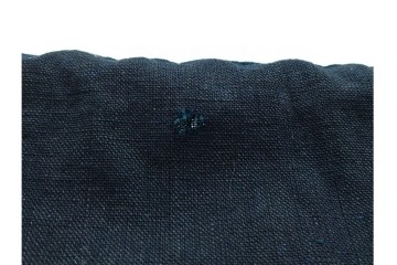 綿製　藍染　刺し子の意匠がアクセントの野良着　(R-087069)