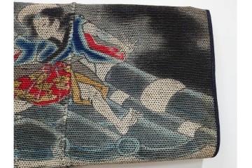 江戸～明治期　武者図が躍動する刺し子の火消し半纏　(R-087070)