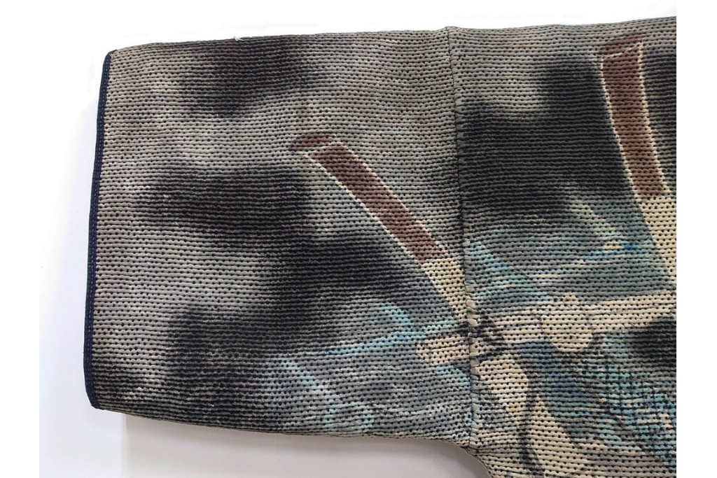 江戸～明治期　武者図が躍動する刺し子の火消し半纏　(R-087070)