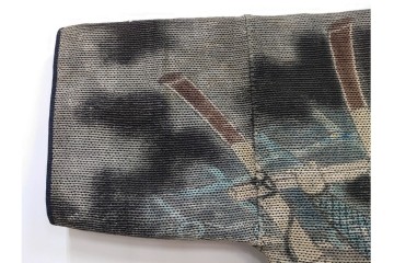 江戸～明治期　武者図が躍動する刺し子の火消し半纏　(R-087070)