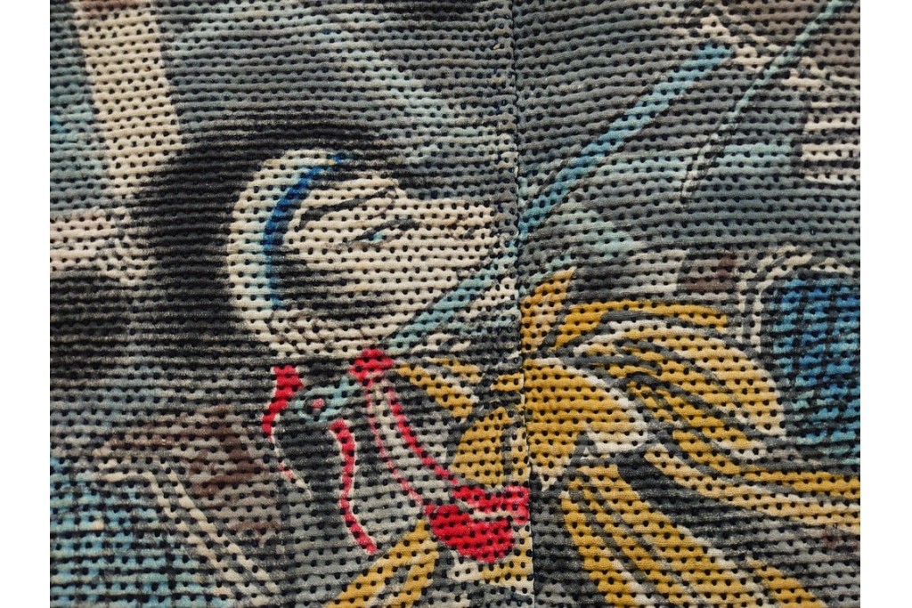 江戸～明治期　武者図が躍動する刺し子の火消し半纏　(R-087070)