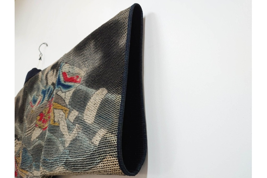 江戸～明治期　武者図が躍動する刺し子の火消し半纏　(R-087070)