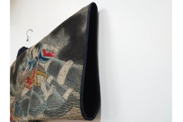 江戸～明治期　武者図が躍動する刺し子の火消し半纏　(R-087070)