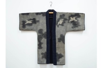 江戸～明治期　武者図が躍動する刺し子の火消し半纏　(R-087070)