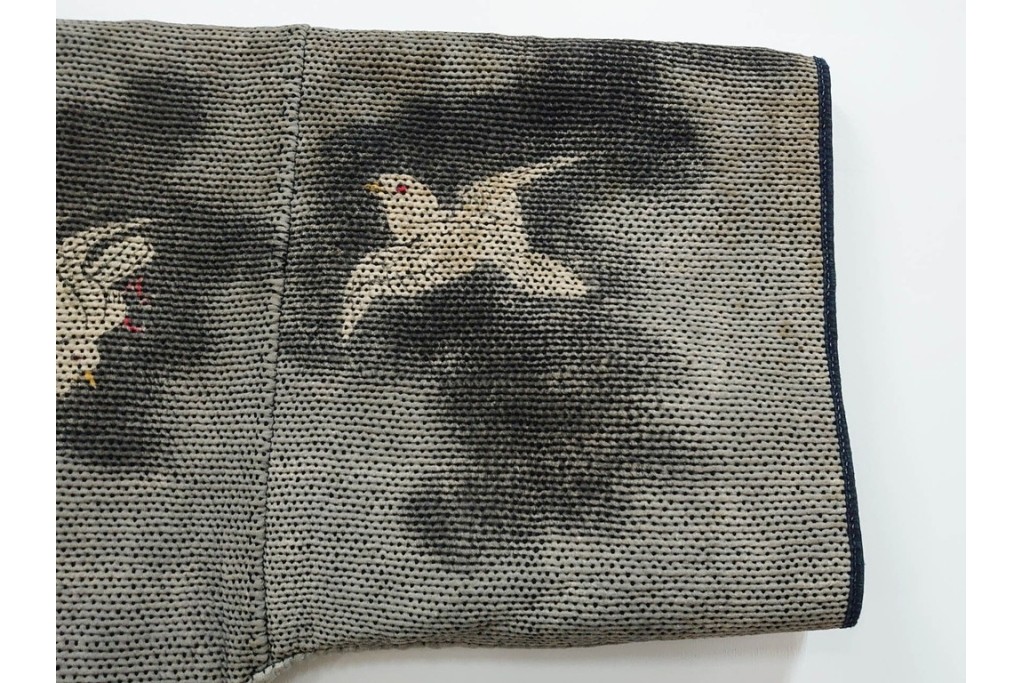 江戸～明治期　武者図が躍動する刺し子の火消し半纏　(R-087070)