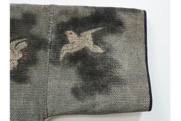 江戸～明治期　武者図が躍動する刺し子の火消し半纏　(R-087070)