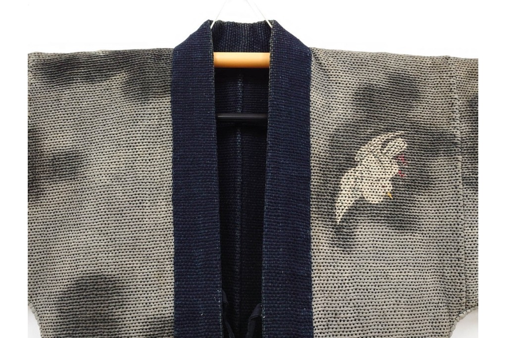 江戸～明治期　武者図が躍動する刺し子の火消し半纏　(R-087070)