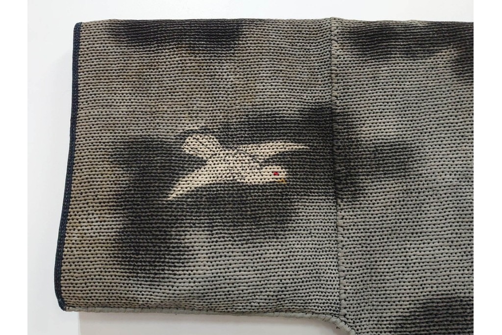 江戸～明治期　武者図が躍動する刺し子の火消し半纏　(R-087070)