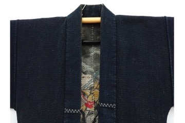 江戸～明治期　武者図が躍動する刺し子の火消し半纏　(R-087070)