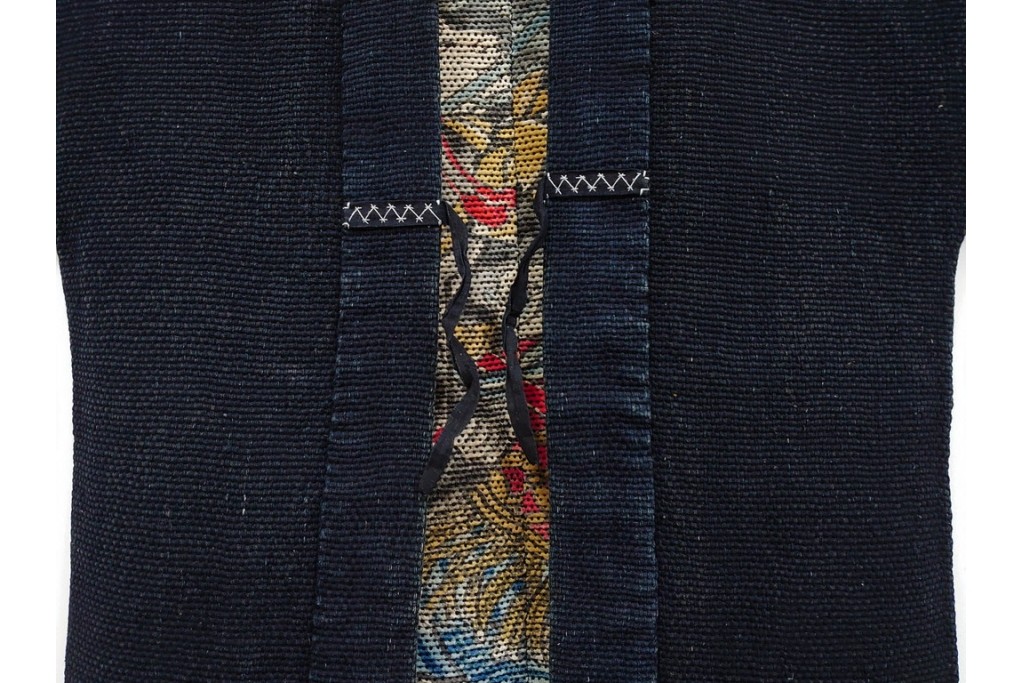 江戸～明治期　武者図が躍動する刺し子の火消し半纏　(R-087070)