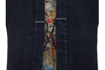 江戸～明治期　武者図が躍動する刺し子の火消し半纏　(R-087070)