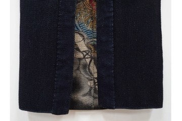 江戸～明治期　武者図が躍動する刺し子の火消し半纏　(R-087070)