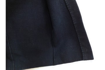 波濤に舞い降りる鷹図が迫力ある刺し子の火消し半纏　(R-087072)