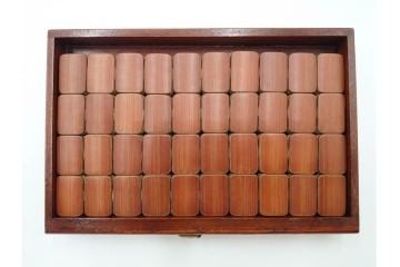 塔林月色　背竹牌(骨牌)　麻雀牌・点棒・サイコロのセット　収納箱付き　(R-087076)