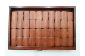 塔林月色　背竹牌(骨牌)　麻雀牌・点棒・サイコロのセット　収納箱付き　(R-087076)