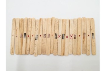 塔林月色　背竹牌(骨牌)　麻雀牌・点棒・サイコロのセット　収納箱付き　(R-087076)