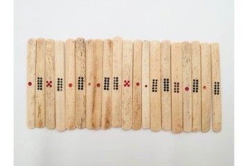 塔林月色　背竹牌(骨牌)　麻雀牌・点棒・サイコロのセット　収納箱付き　(R-087076)