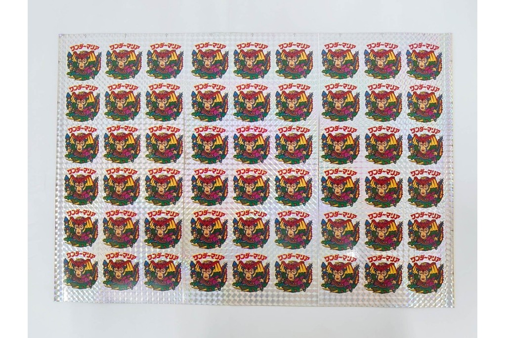 当時物　ビックリマン　悪魔VS天使シール　ワンダーマリア　パチ物のアンカットシート 　(R-087077)