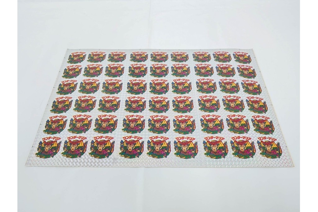 当時物　ビックリマン　悪魔VS天使シール　ワンダーマリア　パチ物のアンカットシート 　(R-087077)