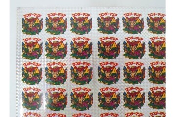 当時物　ビックリマン　悪魔VS天使シール　ワンダーマリア　パチ物のアンカットシート 　(R-087077)