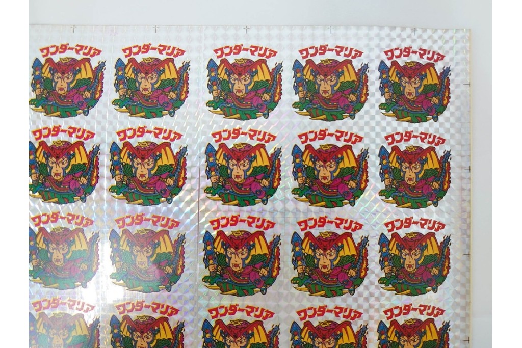 当時物　ビックリマン　悪魔VS天使シール　ワンダーマリア　パチ物のアンカットシート 　(R-087077)