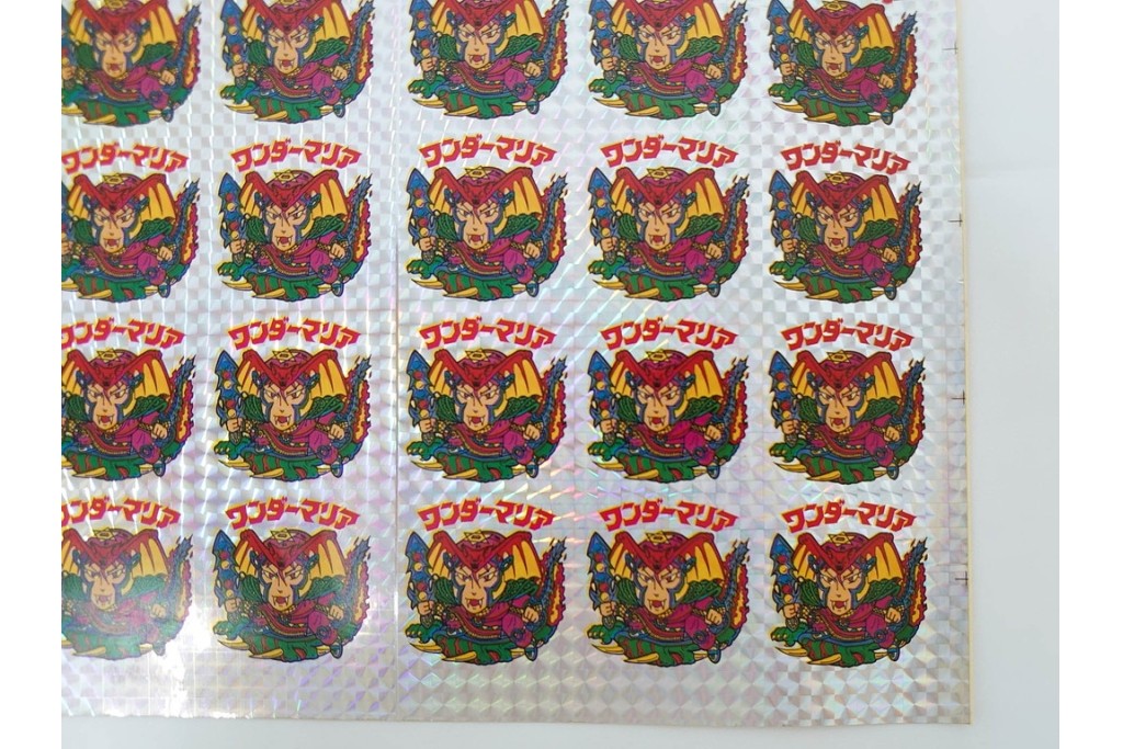 当時物　ビックリマン　悪魔VS天使シール　ワンダーマリア　パチ物のアンカットシート 　(R-087077)