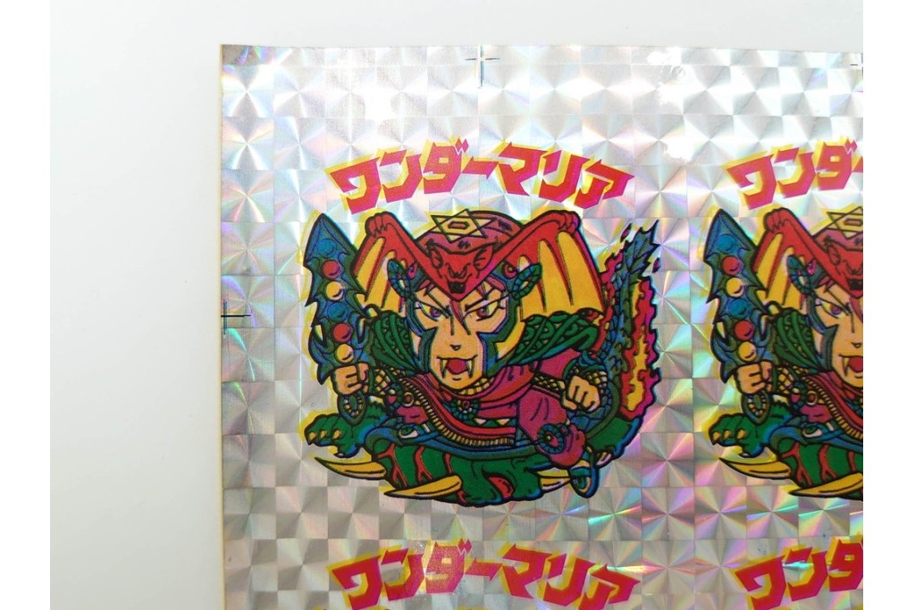 当時物　ビックリマン　悪魔VS天使シール　ワンダーマリア　パチ物のアンカットシート 　(R-087077)