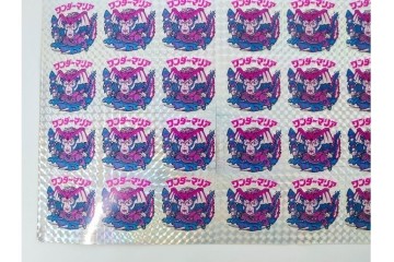 当時物　インクずれエラー　ビックリマン　悪魔VS天使シール　ワンダーマリア　パチ物のアンカットシート　(R-087078)