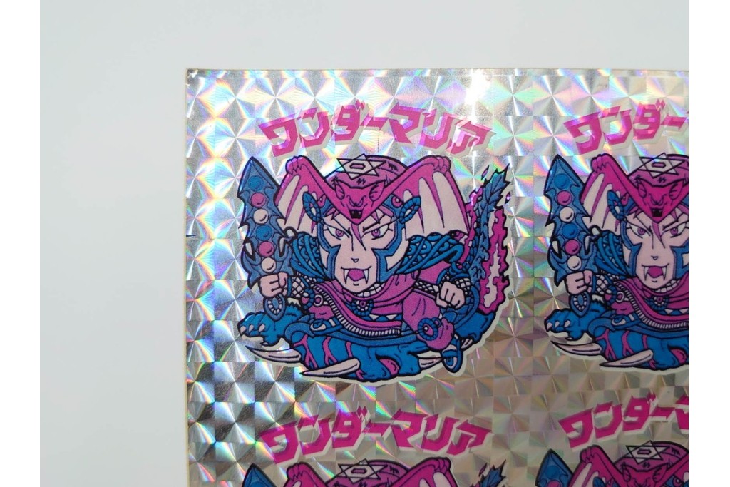 当時物　インクずれエラー　ビックリマン　悪魔VS天使シール　ワンダーマリア　パチ物のアンカットシート　(R-087078)