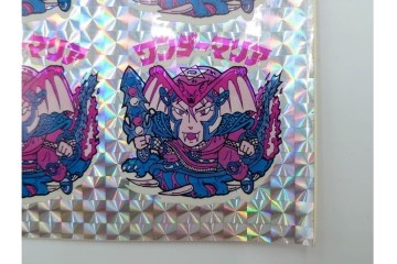 当時物　インクずれエラー　ビックリマン　悪魔VS天使シール　ワンダーマリア　パチ物のアンカットシート　(R-087078)