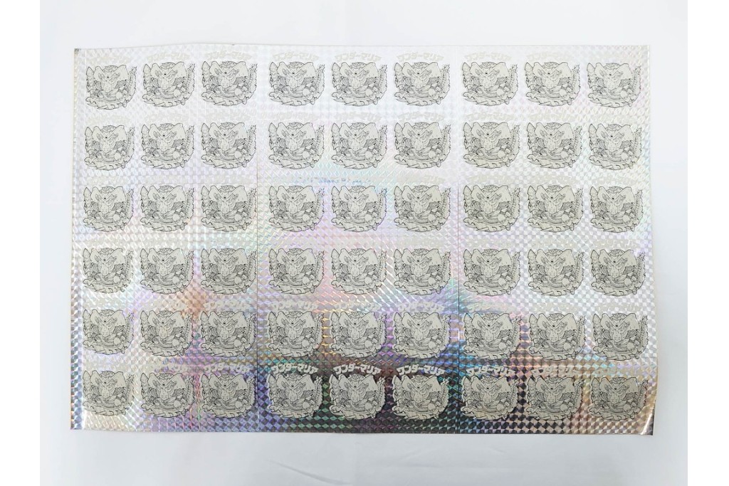 当時物　印刷途中　ビックリマン　悪魔VS天使シール　ワンダーマリア　パチ物のアンカットシート　(R-087079)